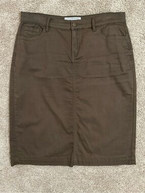 Brown-Olive The Main Street Exchange “Leah” Skirt